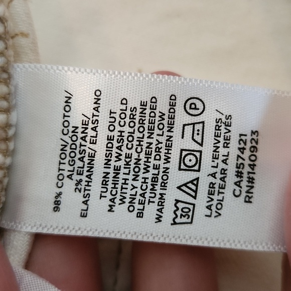 Loft Cream High Waist Skinny Ankle Jean - Picture 5 of 5